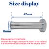 120mm x 28mm Flash Front Wheel M8x47mm Screw Sets for Foldable Micro Mini 3 Wheel Kids Scooter Kickboard Axle Repair Tool (Black) view 3
