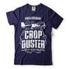 Silk Road Tees Crop Duster T-Shirt Farmer Farming Plane Crop Dusting Profession Mens Shirt Small Gray view 3