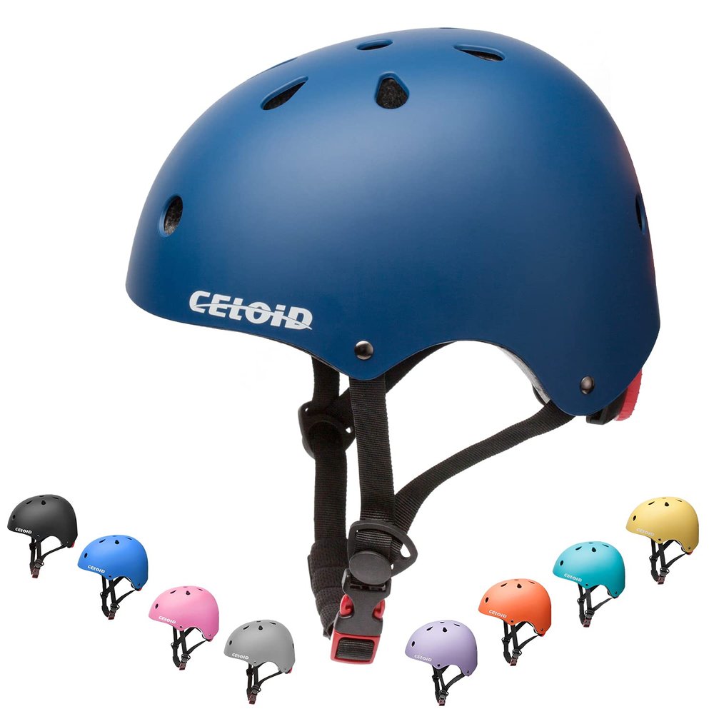 CELOID Kids Bike Helmet,Toddler Skateboard Helmets for Ages 5-8-9 Years Boys Girls,Adjustable Multi-Sport Bicycle Skateboarding Football Roller Scooter Rollerblade Balance Bike Helmet,Navy