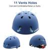 CELOID Kids Bike Helmet,Toddler Skateboard Helmets for Ages 5-8-9 Years Boys Girls,Adjustable Multi-Sport Bicycle Skateboarding Football Roller Scooter Rollerblade Balance Bike Helmet,Navy view 4