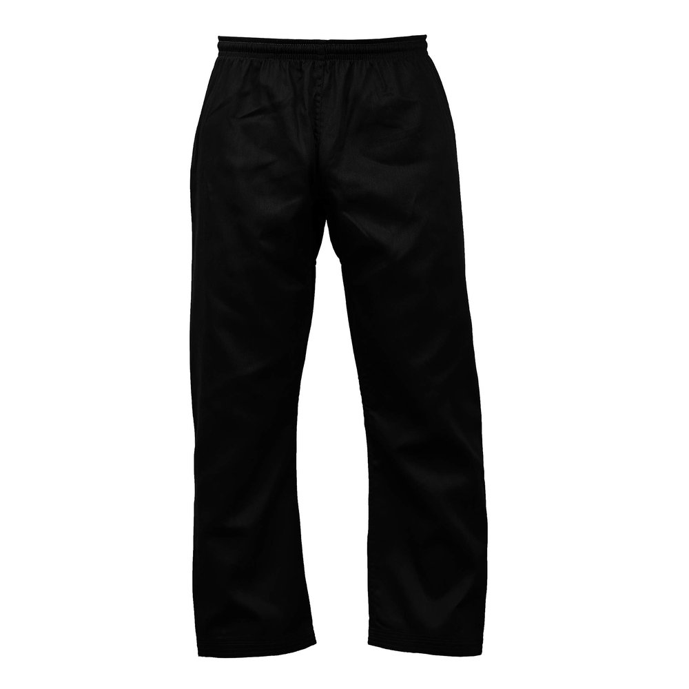 UFG Essential Karate Pants Cotton & Polyester Blended - Kids Adults Unisex (Black, 1)