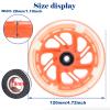 120mm x 28mm Flash Front Wheel M8x47mm Screw Sets for Foldable Micro Mini 3 Wheel Kids Scooter Kickboard Axle Repair Tool (Orange) view 2