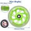 120mm x 28mm Flash Front Wheel M8x47mm Screw Sets for Foldable Micro Mini 3 Wheel Kids Scooter Kickboard Axle Repair Tool (Green) view 2