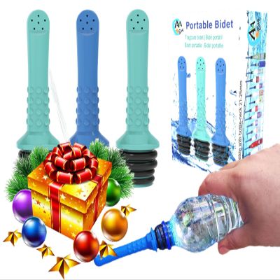 AVAbay 3pcs Portable Travel Bidet I Easy-to-use Portable Bidet I Compatible with Most Bottles I Peri Bottle for Postpartum Care I Portable Bidet for Toilet, Washing, Personal Hygiene and Travel
