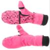 DOING SOMETHING GREAT Flip Top Mittens for Women with Glove Liner, Waterproof with 80g Thinsulate and Grippy Silicone Palms - Blaze Pink - XS view 2