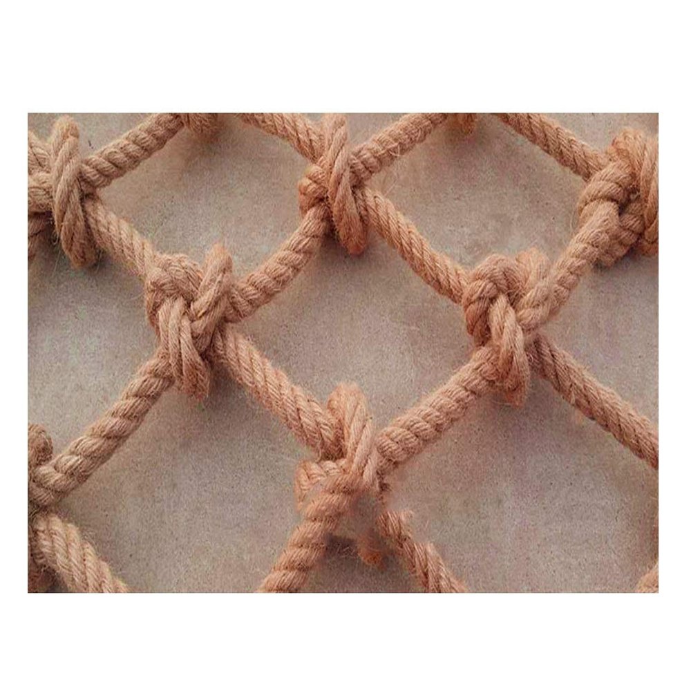 Kids Climbing Net Garden Netting Anti-Wear Hemp Rope Net Rock Wall Climb Net Cargo Net Kids Training Net Large Mesh Multi-Size Safety and Environmentally Dia 4mm Kids Decoration Mesh