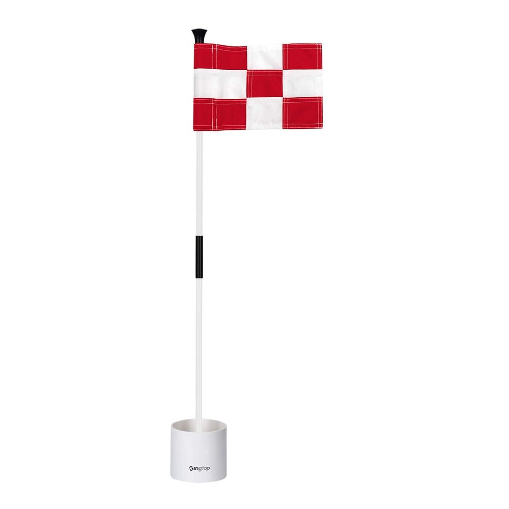 KINGTOP Golf Flagstick Mini, Putting Green Flag for Yard, 3 Feet Flagpole 2-Section Design, Golf Pin Flags Hole Cup Set, 4" Putting Cup, 1-Pack