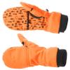 DOING SOMETHING GREAT Flip Top Mittens for Women with Glove Liner, Waterproof with 80g Thinsulate and Grippy Silicone Palms - Blaze Orange - XS view 2