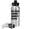 Art by Chelsydale Funny Gifts for Bank Teller - Eat Sleep Count Money Repeat Water Bottle Tumbler 20oz Portable Drinkware - Banking Employee Co Worker Colleague Cute Gag Idea view 2