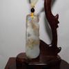 2.5" China Certified Nature Hetian Nephrite Jade The God of Wealth Hand Carved Necklace Pendant 6145 view 4