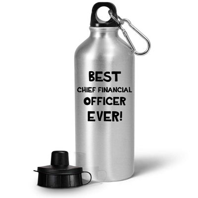 Art by Chelsydale Chief Financial Officer - BestEver - Water Bottle Tumbler 20oz Portable Drinkware Gifts Idea - CFO CFOO Company Finance Office Funny Cute Gag Recognition Award Reward