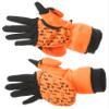 DOING SOMETHING GREAT Flip Top Mittens for Women with Glove Liner, Waterproof with 80g Thinsulate and Grippy Silicone Palms - Blaze Orange - XL view 1