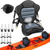 Kayak Seat Thickened Padded Kayak Seat Extra Thick Padded Sit-On-Top Canoe Seat Cushioned - Deluxe Fishing Boat Seat with 4 Pairs Fixed D-Ring & 4 Tie Down Pad Eyes and Screws for Kayaks Boats Canoes view 1