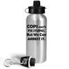Art by Chelsydale Gifts for Cop Water Bottle Tumbler 20oz Portable Drinkware - Cant Fix Stupid But - Police Officer Law Enforcement Academy Thin Blue Line Support Funny Cute Gag Appreciation Idea view 2