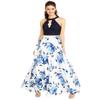 City Studio Womens Juniors Floral Flyaway Two Piece Dress Blue 1 view 1