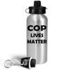 Art by Chelsydale Cop Lives Matter Water Bottle Tumbler 20oz Portable Drinkware - Gifts for Cop Police Officer Law Enforcement Academy Thin Blue Line Support Funny Cute Gag Appreciation Idea view 2