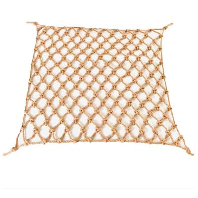 Hemp Rope Net Child Safety Net Endurance Climbing Netting Hemp Rope Net Cargo Net Decorative Net,Dia 6mm,Mesh 8cm Fence Net Cat Net Hanging Clothes Net Multi-Size (Color : Yellow, Size : 2x4m)