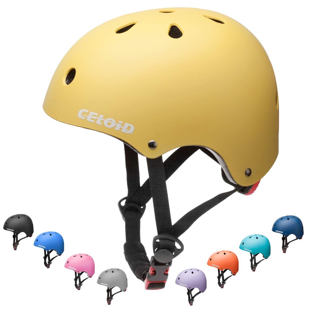 CELOID Kids Bike Helmet,Toddler Skateboard Helmets for Ages 5-8-9 Years Boys GirlsAdjustable Multi-Sport Bicycle Skateboarding Football Roller Skating Scooter Rollerblade Balance Bike Helmet,Yellow