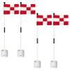 KINGTOP Golf Flagstick Mini, Putting Green Flag for Yard, 3 Feet Flagpole 2-Section Design, Golf Pin Flags Hole Cup Set, 4" Putting Cup, 4-Pack view 1