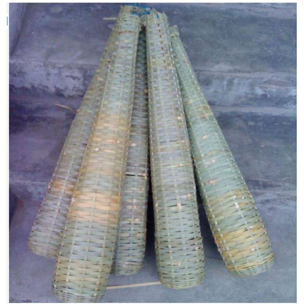 Bamboo Woven Long Baskets, Strip Cages, Outdoor Fishing Baskets, Bamboo Products Fishing Gear, Basket Fishing Gear, 65cm Height-1 Pack