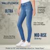 WallFlower Women's Ultra Skinny Mid-Rise Insta Soft Juniors Jeans (Standard and Plus), Black/Logan, 11 Short view 4