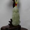 3" China Certified Nature Hetian Nephrite Jade Blessing Guanyin Hand Carved Necklace Pendant 8988 view 2
