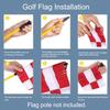KINGTOP Golf Flagstick Mini, Putting Green Flag for Yard, 3 Feet Flagpole 2-Section Design, Golf Pin Flags Hole Cup Set, 4" Putting Cup, 3-Pack view 4
