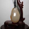 2" China Certified Nature Yellow Dragon Jade Fortue Crab and Lotus Hand Carved Necklace Pendants 8406 view 4