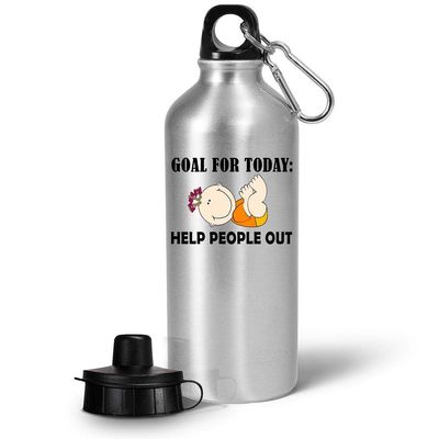 Appreciation Gifts for Midwife Water Bottle Tumbler 20oz Portable Drinkware - Goal Today Help People Out - Midwifery International Midwives Day Labor Delivery Nurse Birth Funny Cute Gag Idea