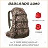 Badlands 2200 Hunting Backpack with Built-in Meat Hauler, Mud, Medium view 2