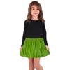 The Season Essentials Kidsy Toddler Baby Girls Embroidery Bubble Skirt  Peruvian Pima Cotton, Balloon Skirt, Elastic Waist, Pull-On, Solid Colors, Acid Green, 3 view 2