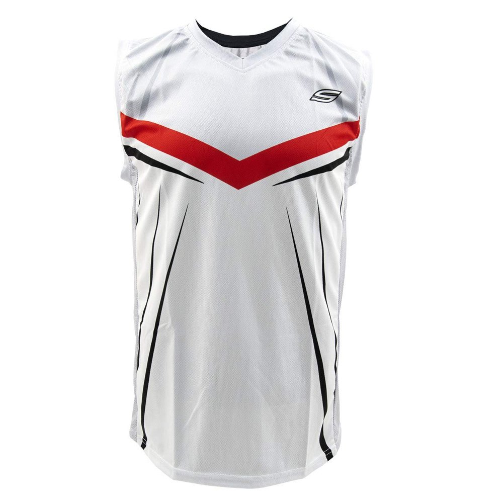 Social Paintball Sleeveless Jersey, Silver Streak with Mesh Sides (2X-Large)