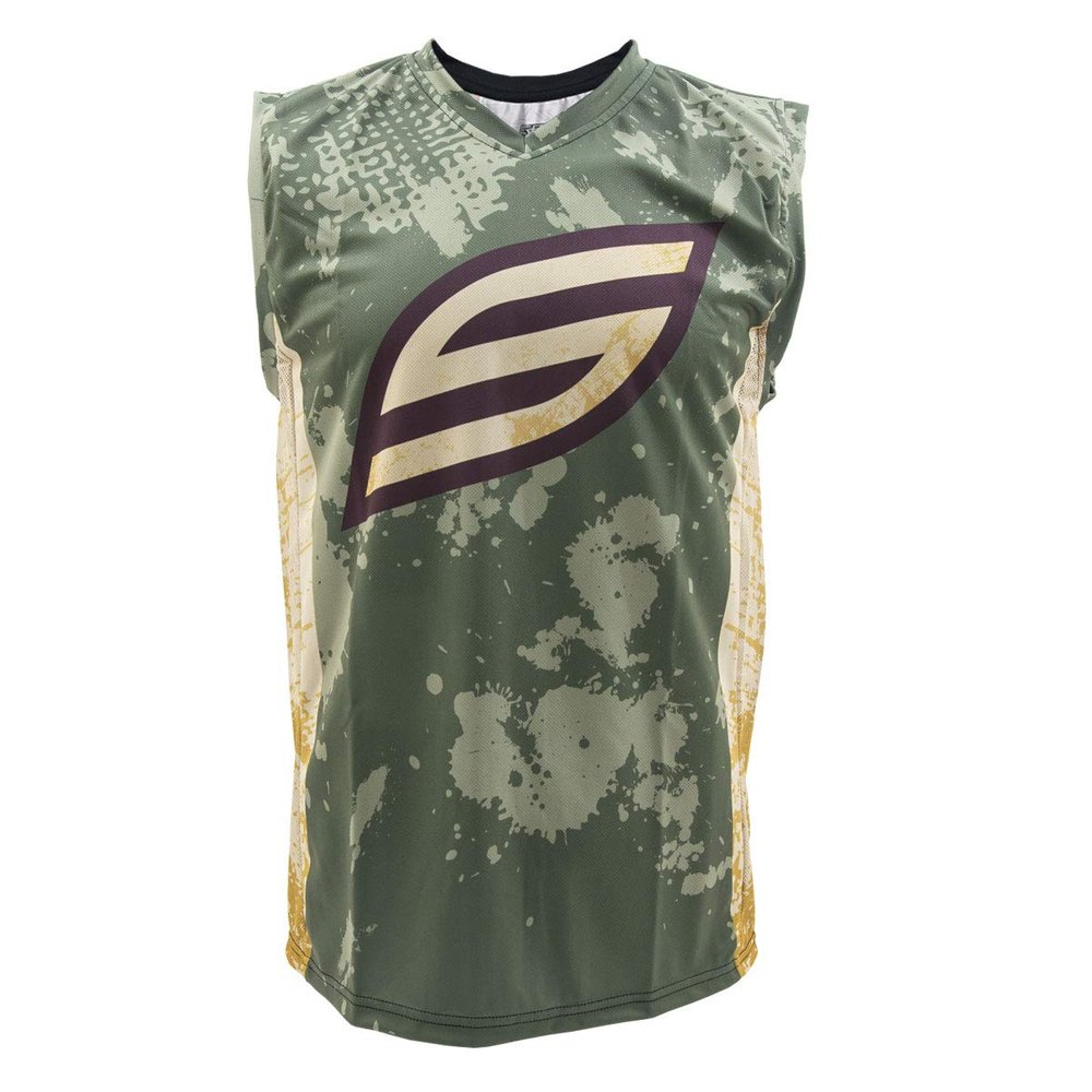 Social Paintball Sleeveless Jersey, Grunge with Mesh Sides (3X-Large)
