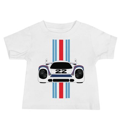 JG Infinite Retro Racing Stripes Endurance Race Car Baby Jersey Short Sleeve Tee