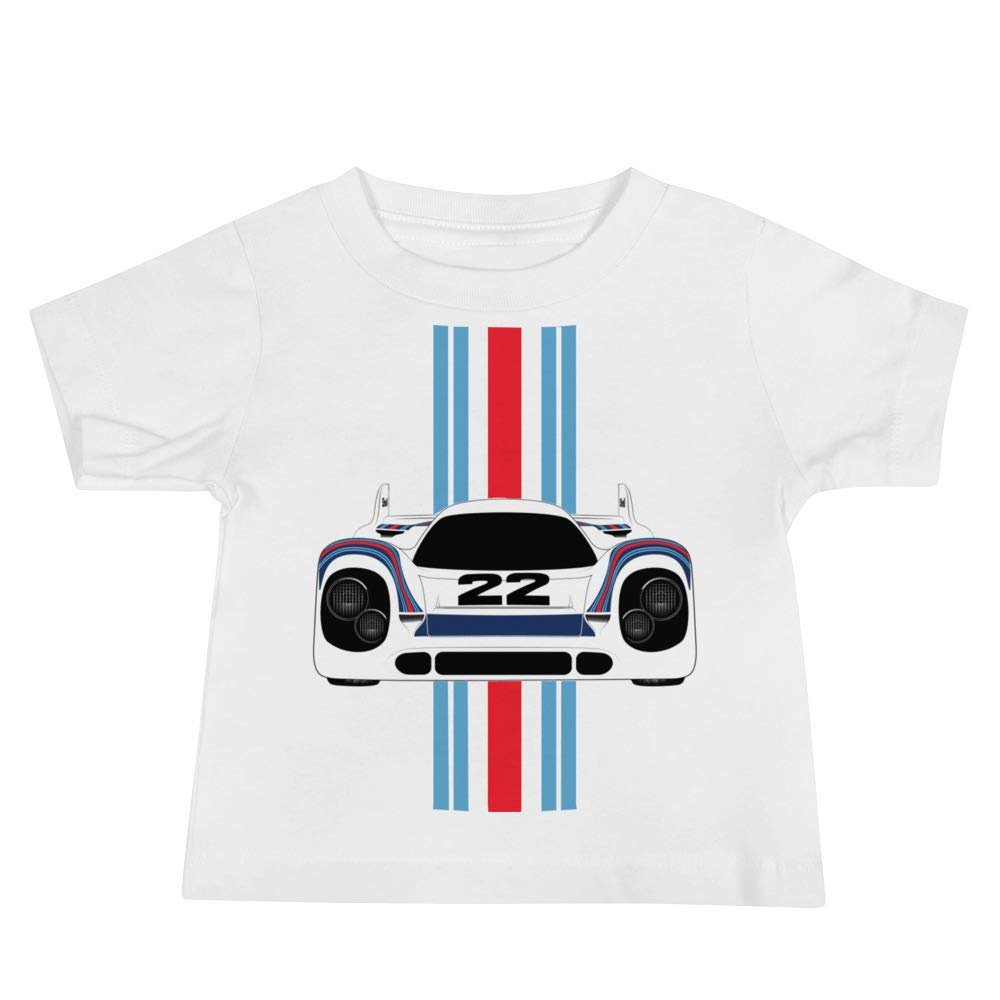 JG Infinite Retro Racing Stripes Endurance Race Car Baby Jersey Short Sleeve Tee