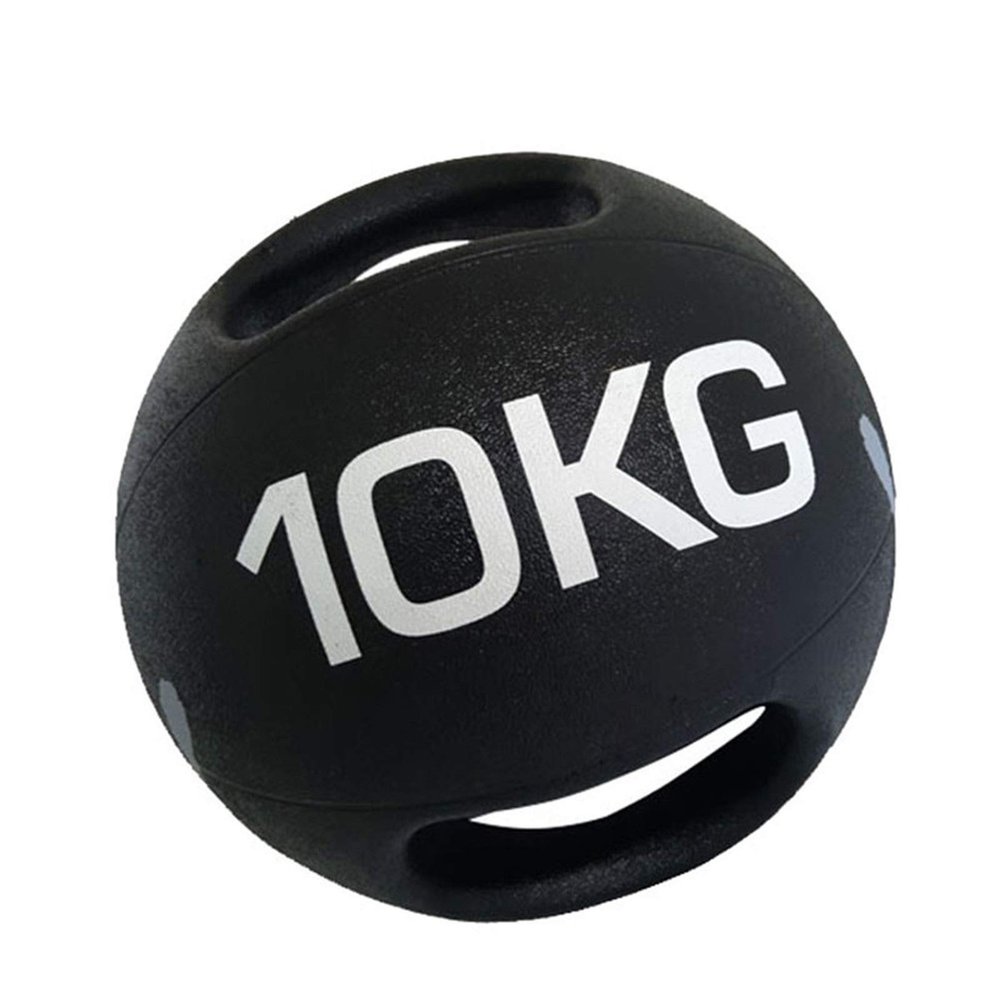 Medicine Balls Double Handle Rubber Elastic Medicine Ball, Non-Slip and Wear-Resistant Fitness Ball, 3kg/4kg/5kg/6kg/7kg/8kg/9kg/10kg (Size : 10kg/22lbs)