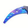 Falcon 7.5 Tactical Fixed Blade Training Knife  No Edge Trainer with 3 Finger Ring Handle, ABS Handle & Sheath For Training & Practice Use Only (Blue Galaxy) view 2
