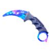 Falcon 7.5 Tactical Fixed Blade Training Knife  No Edge Trainer with 3 Finger Ring Handle, ABS Handle & Sheath For Training & Practice Use Only (Blue Galaxy) view 4