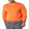 Amazon Essentials Men's Long-Sleeve Crewneck Sweater, 100% Cotton, Big & Tall Options Available, Orange, Large view 3