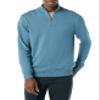 Amazon Essentials Men's 100% Cotton Quarter-Zip Sweater, Blue, XX-Large view 1