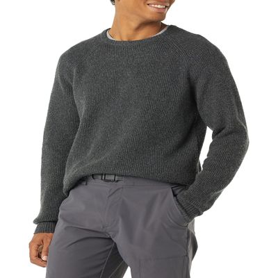 Amazon Essentials Men's Long-Sleeve Soft Touch Crewneck Sweater, Charcoal Heather, X-Large