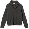 Amazon Essentials Men's Long-Sleeve Soft Touch Shawl Collar Cardigan, Charcoal Heather, Medium view 3