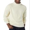 Amazon Essentials Men's 100% Cotton Rib Knit Turtleneck Sweater, Ivory, Large view 1
