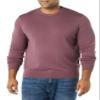 Amazon Essentials Men's Long-Sleeve Crewneck Sweater, 100% Cotton, Big & Tall Options Available, Plum, XX-Large view 3