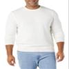 Amazon Essentials Men's Long-Sleeve Crewneck Sweater, 100% Cotton, Big & Tall Options Available, Ivory, Large view 1