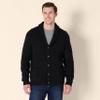 Amazon Essentials Men's Long-Sleeve Soft Touch Shawl Collar Cardigan, Black, Medium view 2