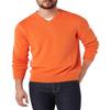 Amazon Essentials Men's V-Neck Pullover Sweater (Available in Big & Tall), Orange, X-Small view 1