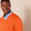 Amazon Essentials Men's V-Neck Pullover Sweater (Available in Big & Tall), Orange, X-Small view 4