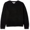 Amazon Essentials Men's Long-Sleeve Soft Touch Waffle Stitch Crewneck Sweater, Black, Large view 4