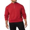 Amazon Essentials Men's 100% Cotton Quarter-Zip Sweater, Red, Medium view 3